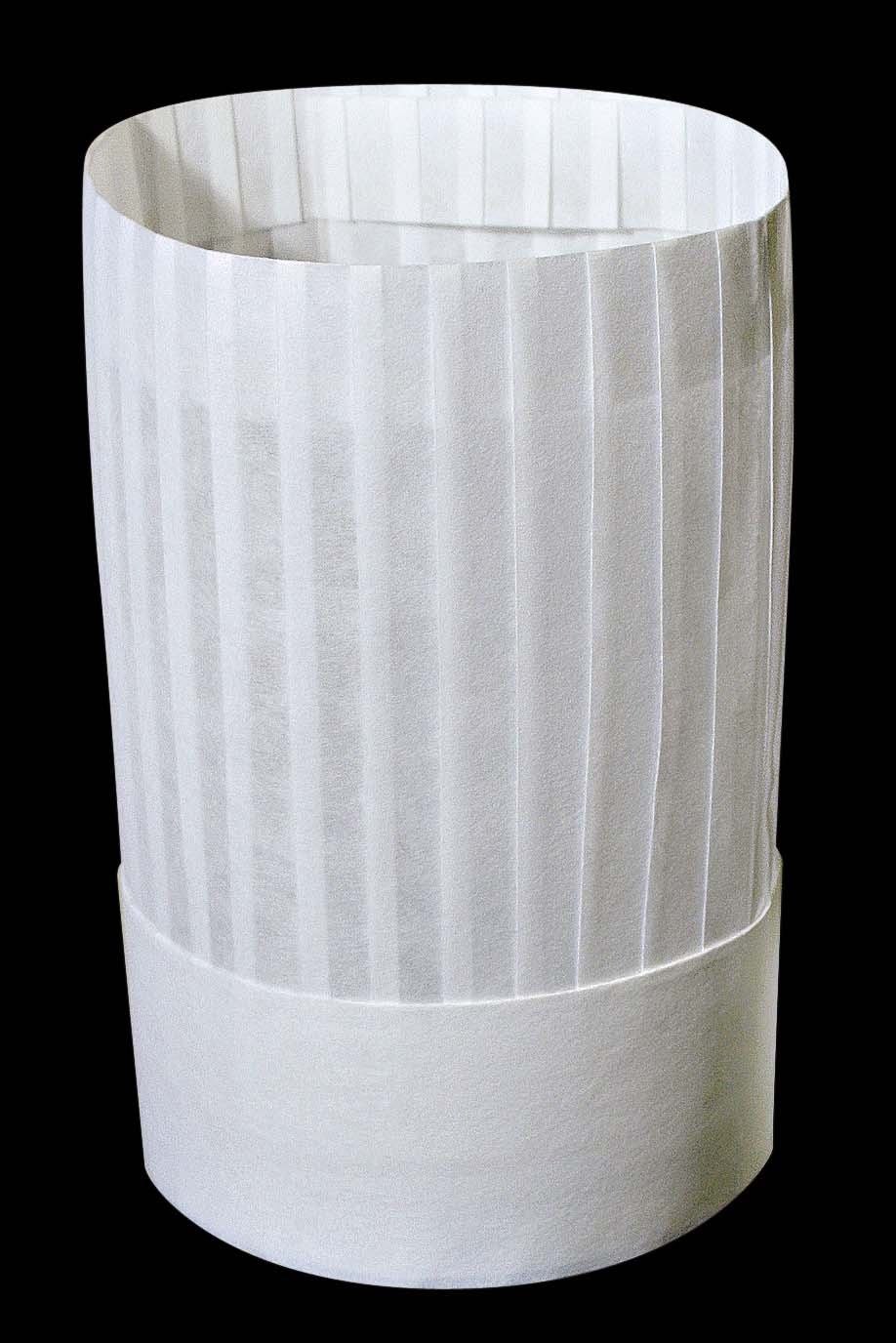 Cellucap Pleated Style Fully Formed Flat Pack Non Woven Chef Hat, 11 inch -- 100 per case.