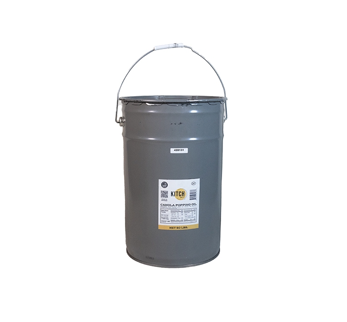 Kitch 24/7 Popcorn Canola Popping Oil, 50 Pound Pail