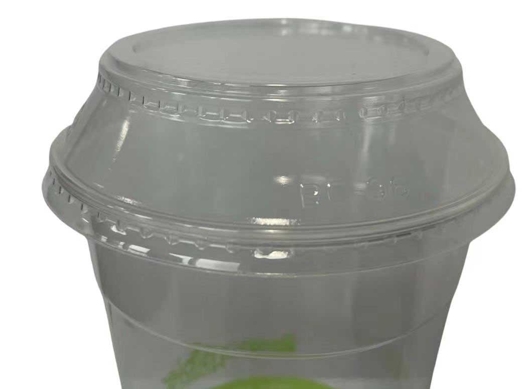 Responsible Products 9-24 Ounce Compostable Clear Cup Parfait Lid Fits 2-4 Ounce Portion Cups -- 1000 per case