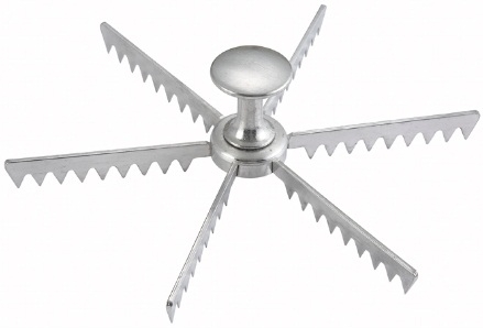 Winco Aluminum 6 Cut Pie Cake Marker