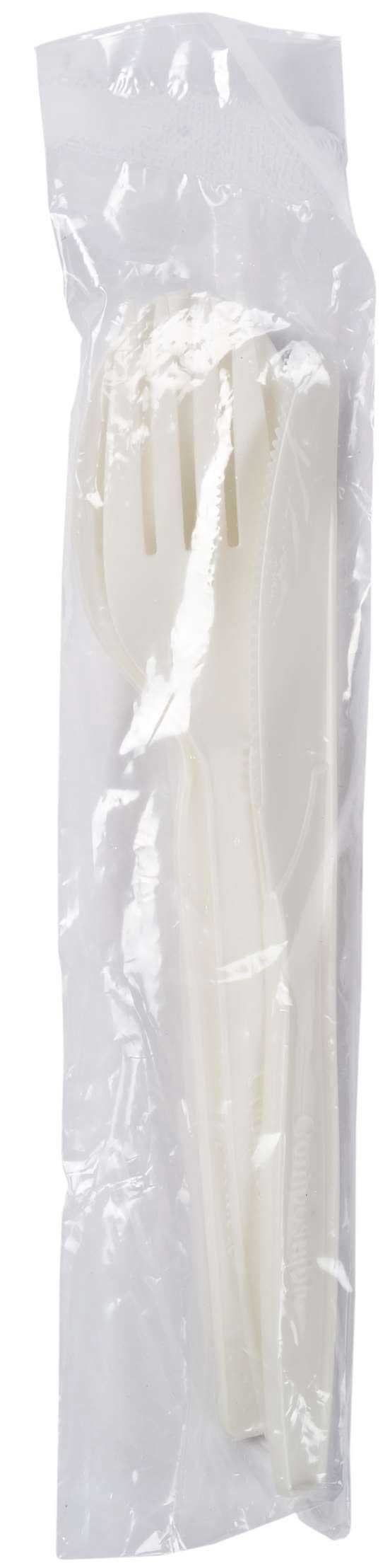 Primeware CPLA Wrapped Knife Fork Spoon Kit -- 250 per case.