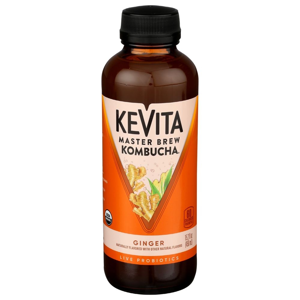 Kevita Organic Ginger Master Brew Kombucha, 15.2 Fluid Ounce -- 6 per case