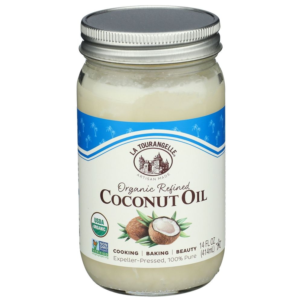 La Tourangelle Organic Refined and Expeller Pressed Coconut Oil, 14 Fluid Ounce -- 6 per case