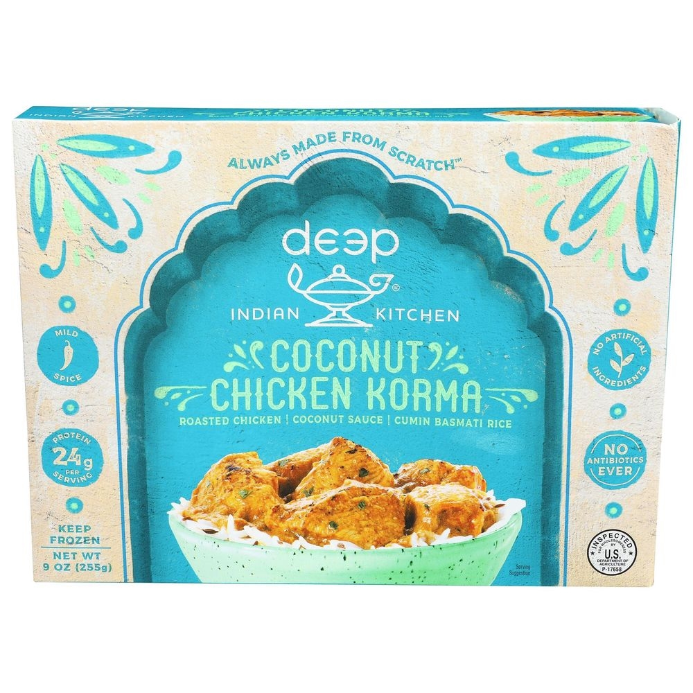 Deep Indian Kitchen Coconut Chicken Korma with Rice, 9 Ounce -- 12 per case