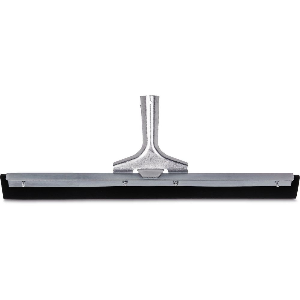 Carlisle 361201800 Black Straight Blade Rubber Squeegee with Metal Frame, 18 inch Length