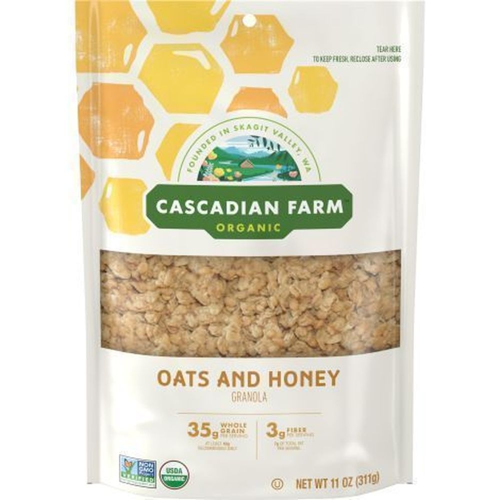 Cascadian Farm Organic Oats and Honey Granola, 11 Ounce -- 4 per case