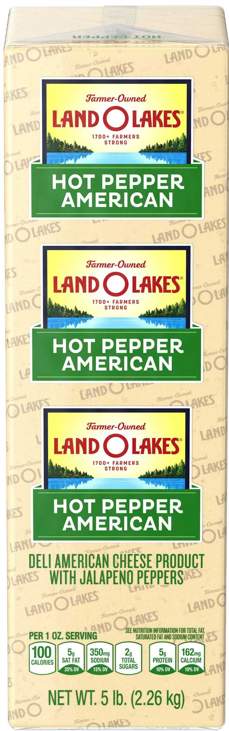Land O Lakes Hot Pepper Deli American Cheese Product, 5 Pound