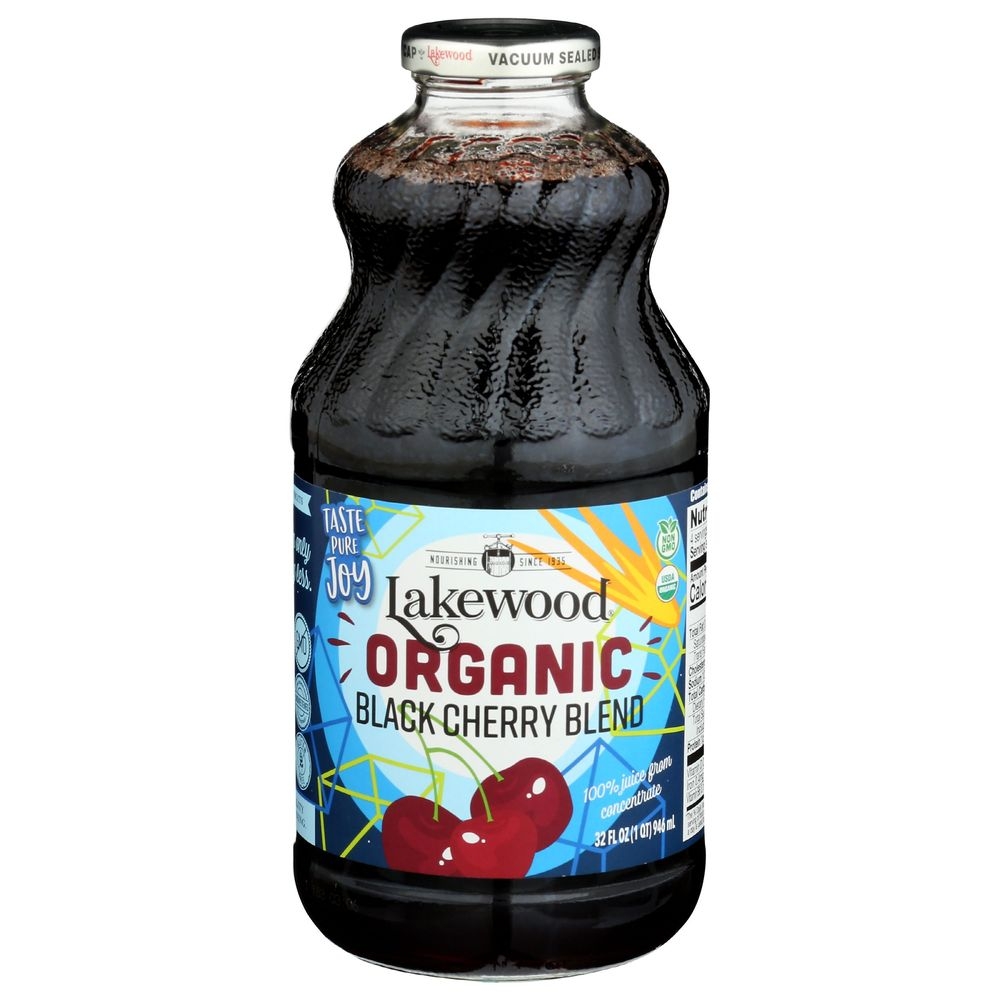 Lakewood Organic Black Cherry Blend Juice, 32 Fluid Ounce -- 6 per case