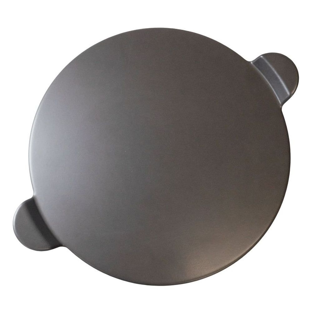 Old Stone Pizza Kitchen Grey Glazed Round Pizza Stone with Handle, 15 inch