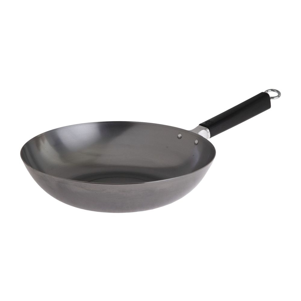 Joyce Chen Professional Series Carbon Steel Stir Fry Pan with Phenolic Handle, 12 inch