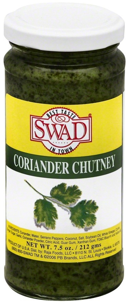 Swad Coriander Chutney, 7.5 Ounce -- 12 per case