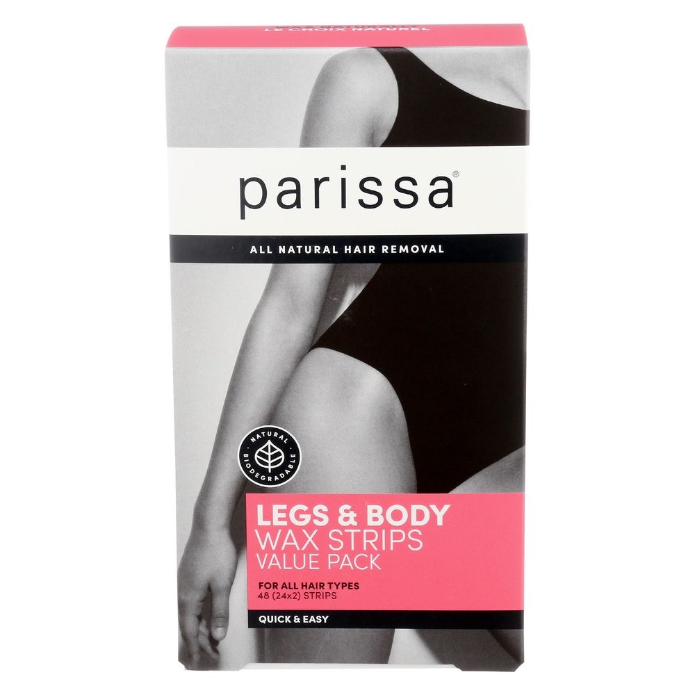 Parissa Quick and Easy Legs and Body Wax Strips, 48 count