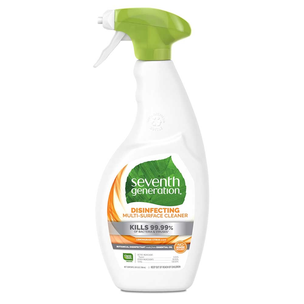 Seventh Generation Lemongrass Citrus Multi Surface Disinfecting Bathroom Cleaner, 26 Ounce -- 8 per case