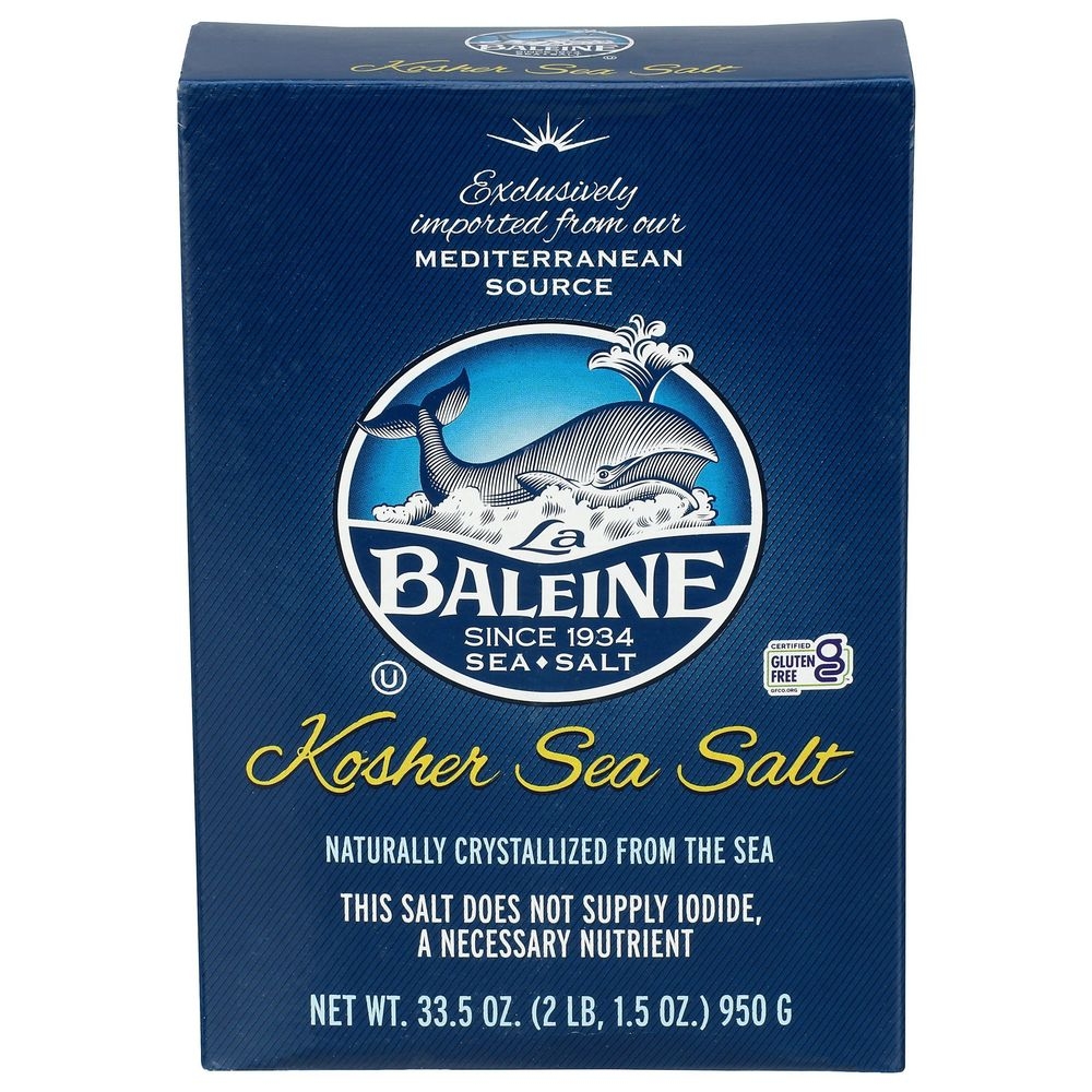 La Baleine Kosher Sea Salt, 33.5 Ounce -- 9 per case