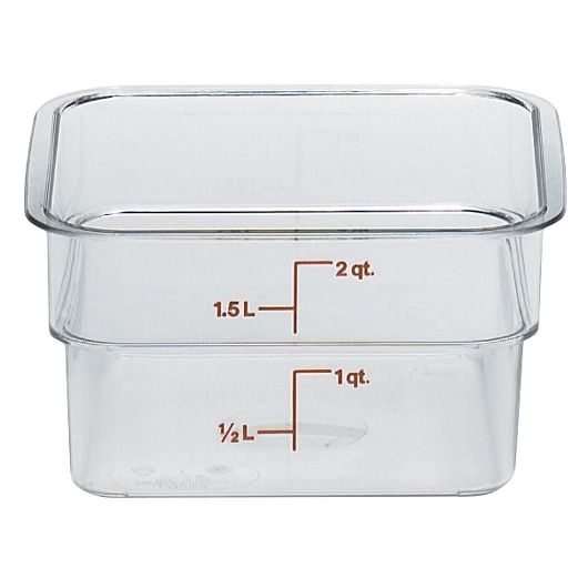 Clear 7 1/4 inch X 7 1/4 inch X 3 7/8 inch Camsquare Food Storage Containers, Cleach.R ,2 Quart -- 6 per case