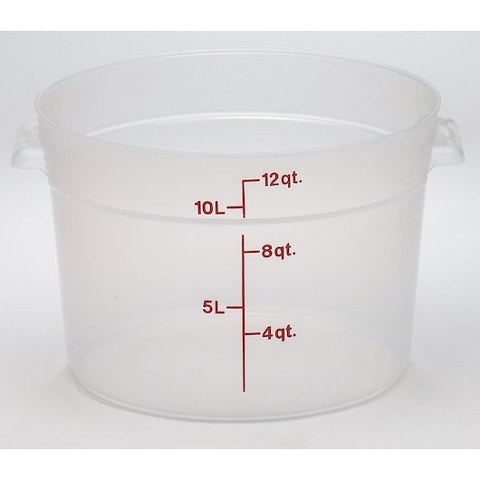 Translucent Round Container, 12 Quart -- 6 per case