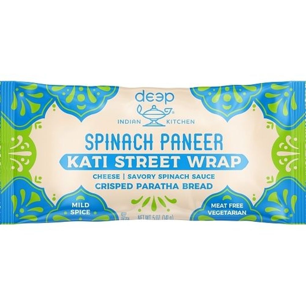 Deep Indian Kitchen Spinach Paneer Kati Street Wrap, 5 Ounce - 9 per case