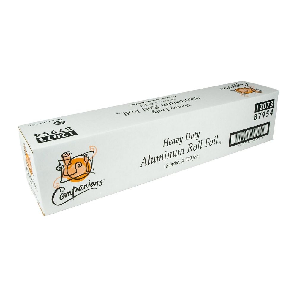 Companions Heavy Duty Aluminum Foil Roll, 18 inch x 500 feet