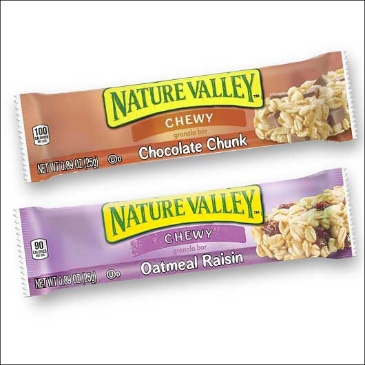 Nature Valley Chewy Chocolate Chunk and Oatmeal Raisin Granola Bar Variety Pack, 0.89 Ounce -- 120 per case
