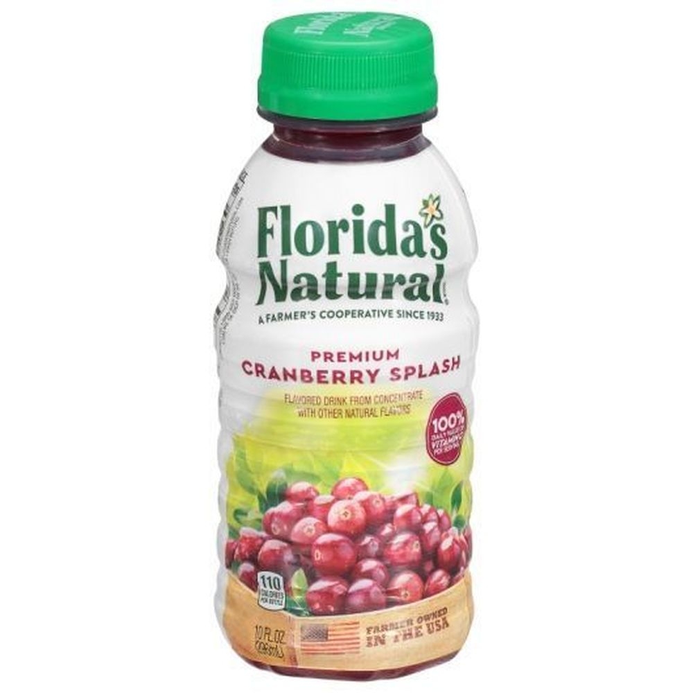 Floridas Natural Cranberry Splash, 10 Fluid Ounce -- 24 per case