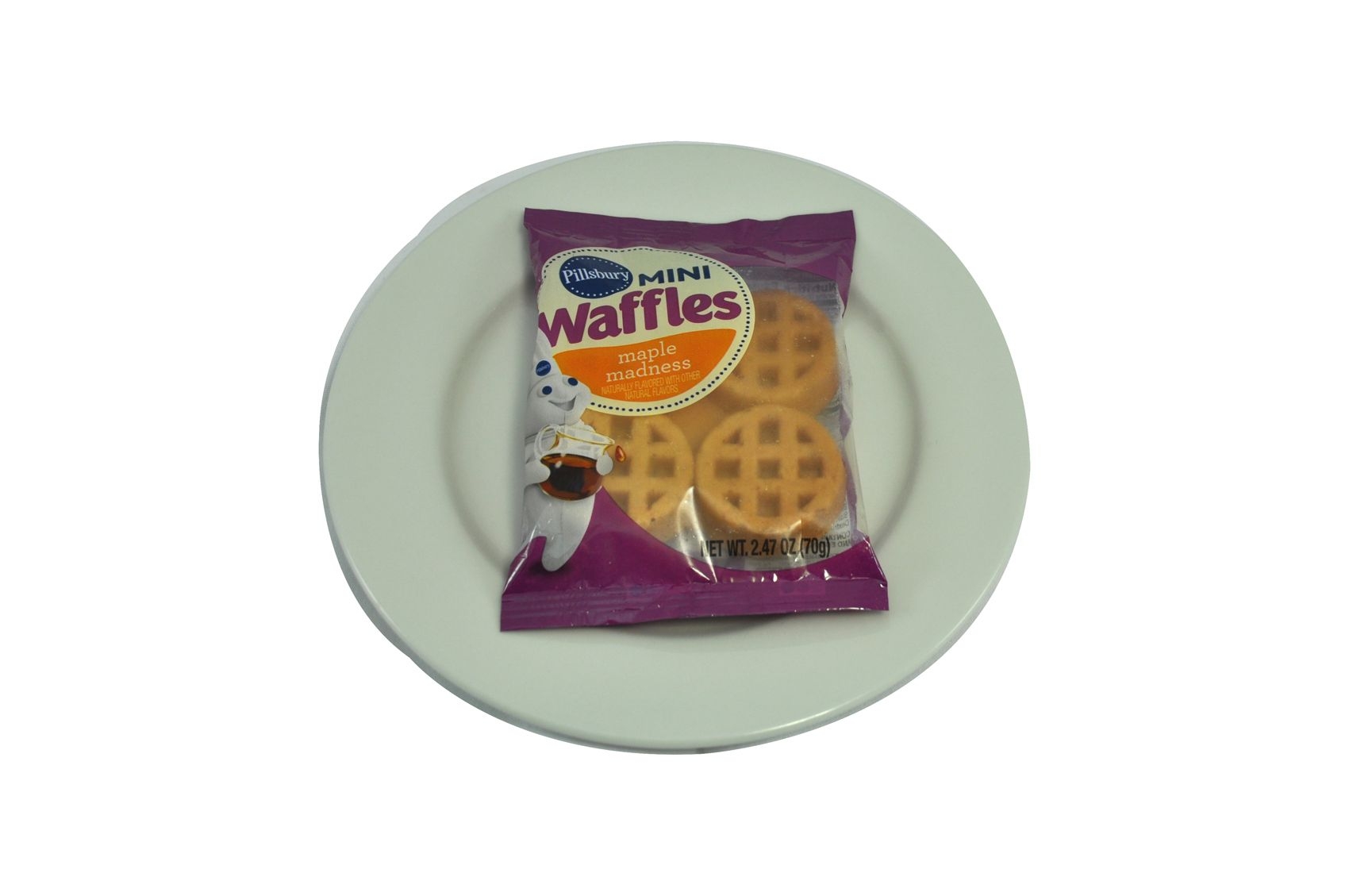 Pillsbury Maple Madness Mini Waffles, 2.47 Ounce -- 72 per case.