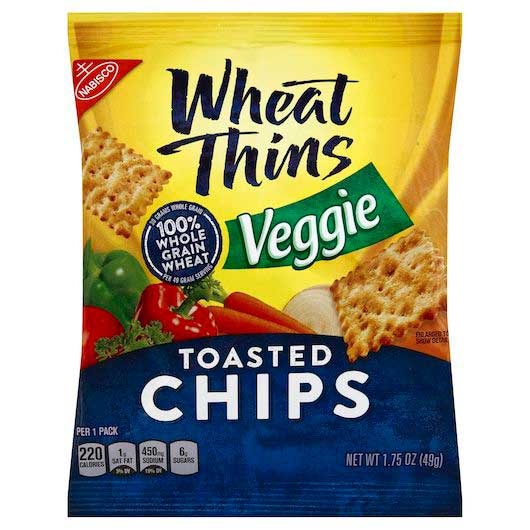 Nabisco Wheat Thins Veggie Toasted Chips, 1.75 Ounce -- 60 per case