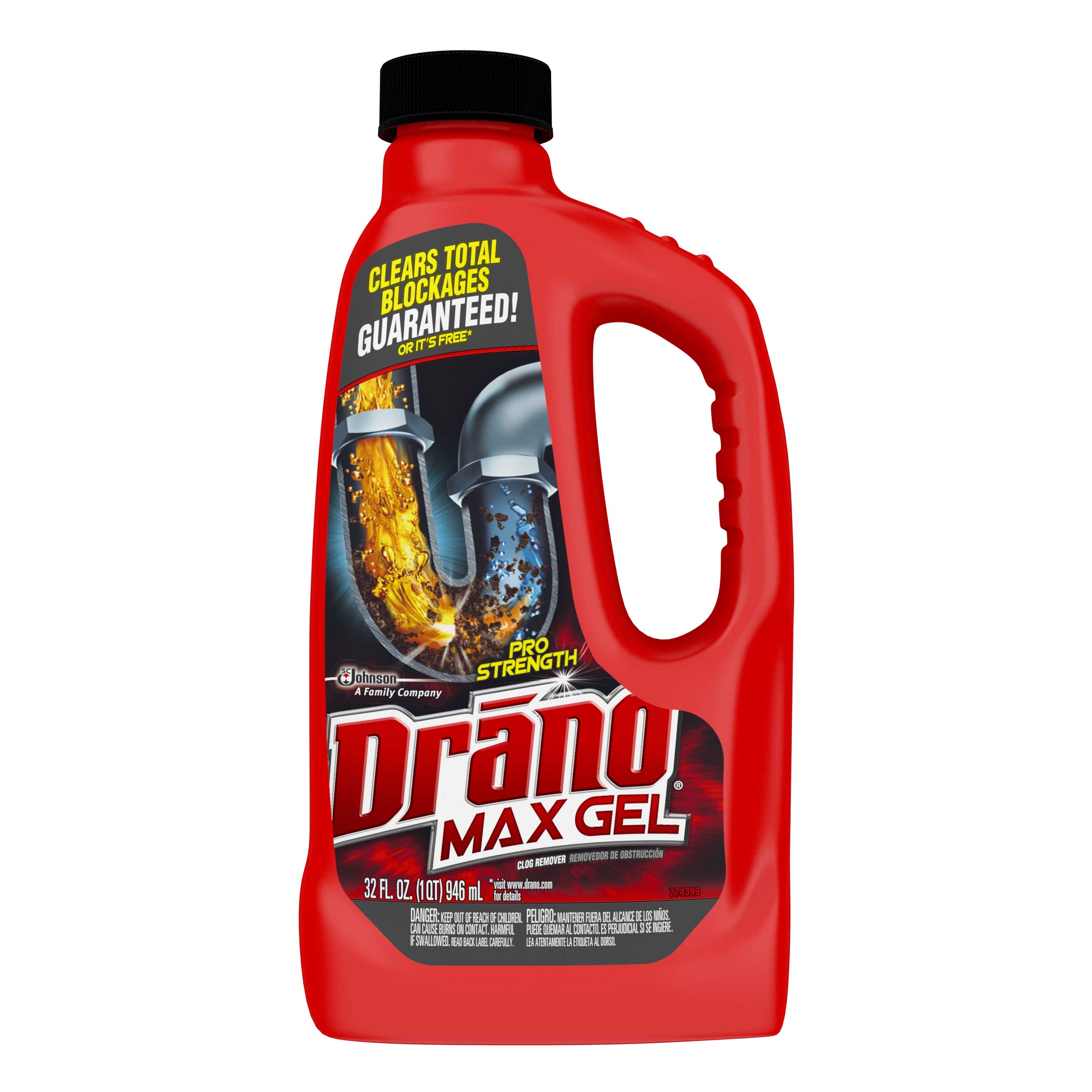 Drano Max Gel Clog Remover, 32 Ounce -- 12 per case.