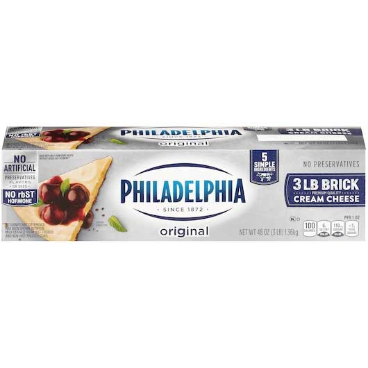 Kraft Philadelphia Original Cream Cheese Loaf, 3 Pound