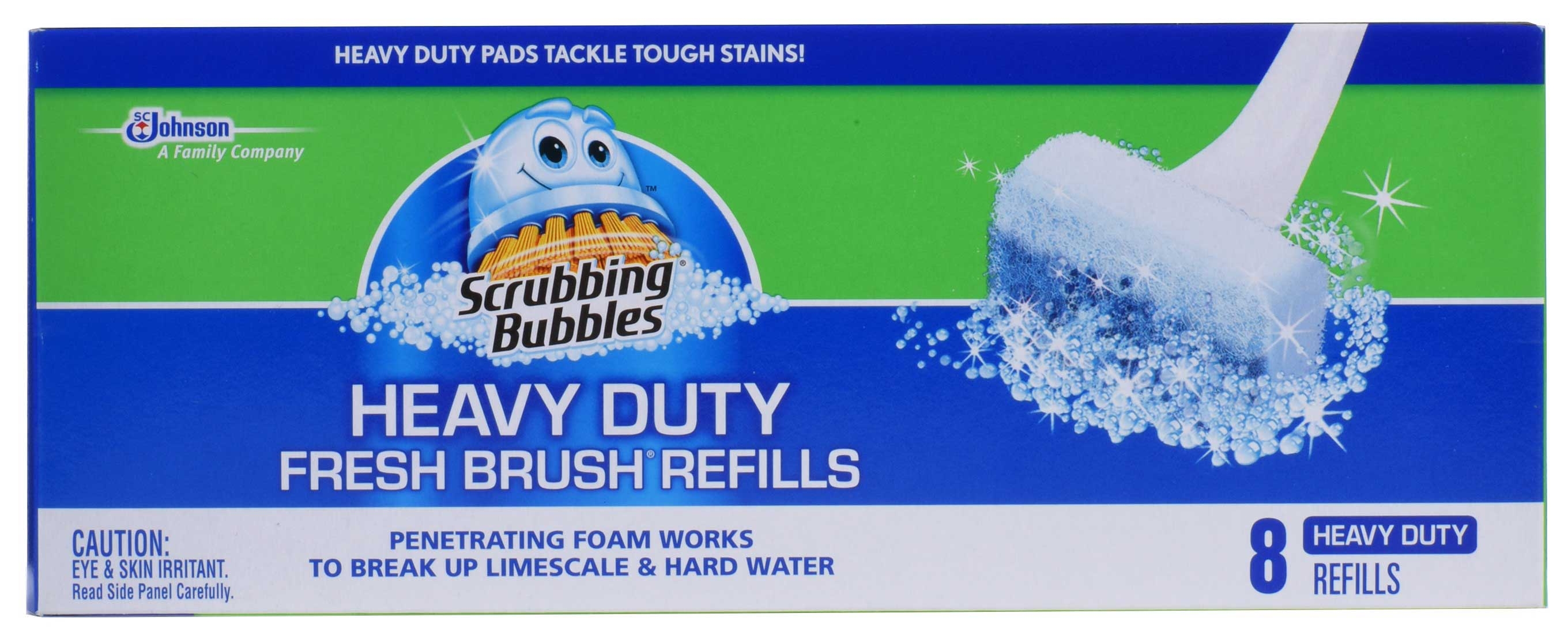 Scrubbing Bubbles Heavy Duty Fresh Brush Refill, 8 count per pack -- 8 per case.