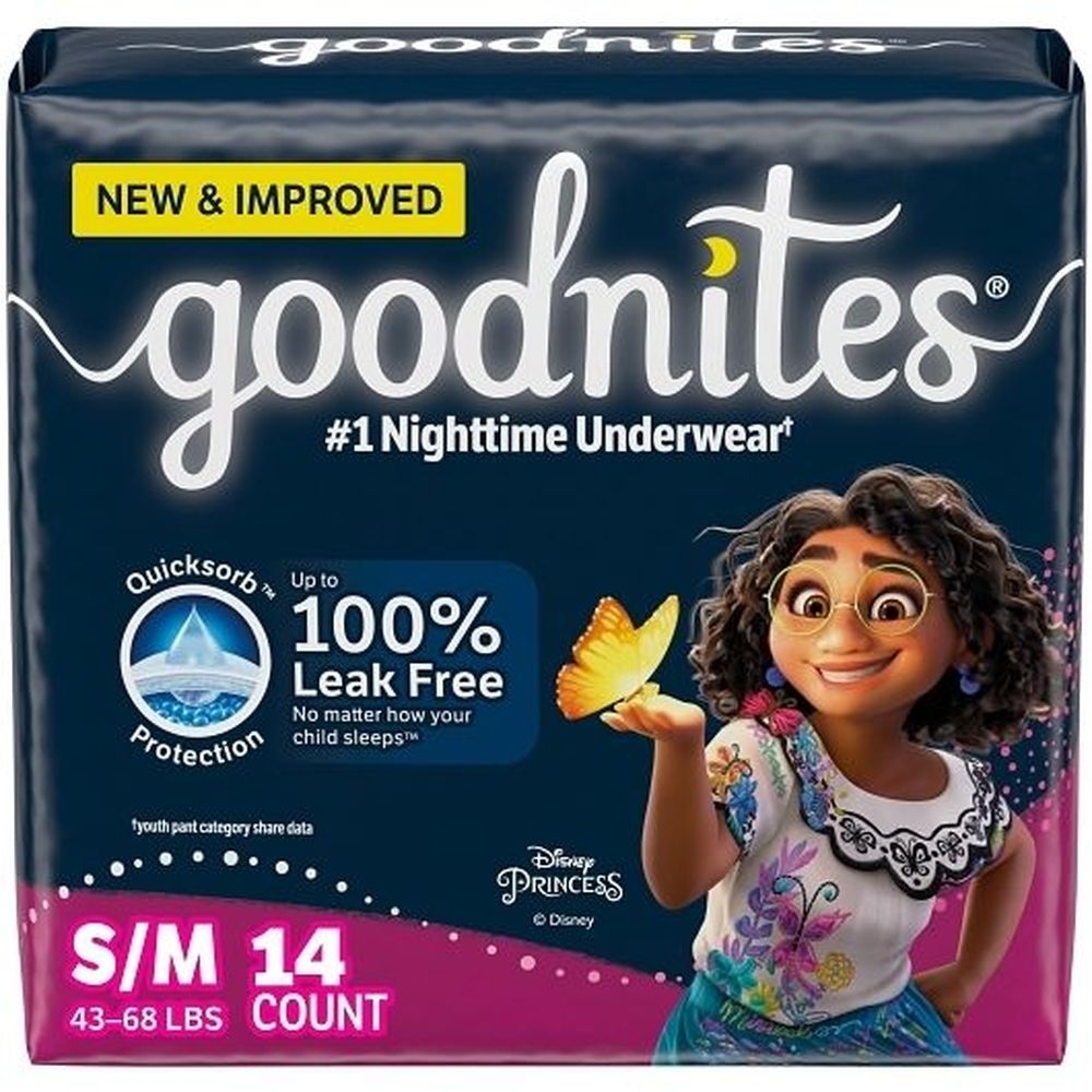 Goodnites Size 4 Girls Training Pants - Jumbo Pack, 14 count -- 4 per case
