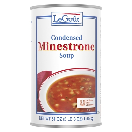 LeGout Minestrone Condensed Canned Soup, 51 ounce -- 12 per case