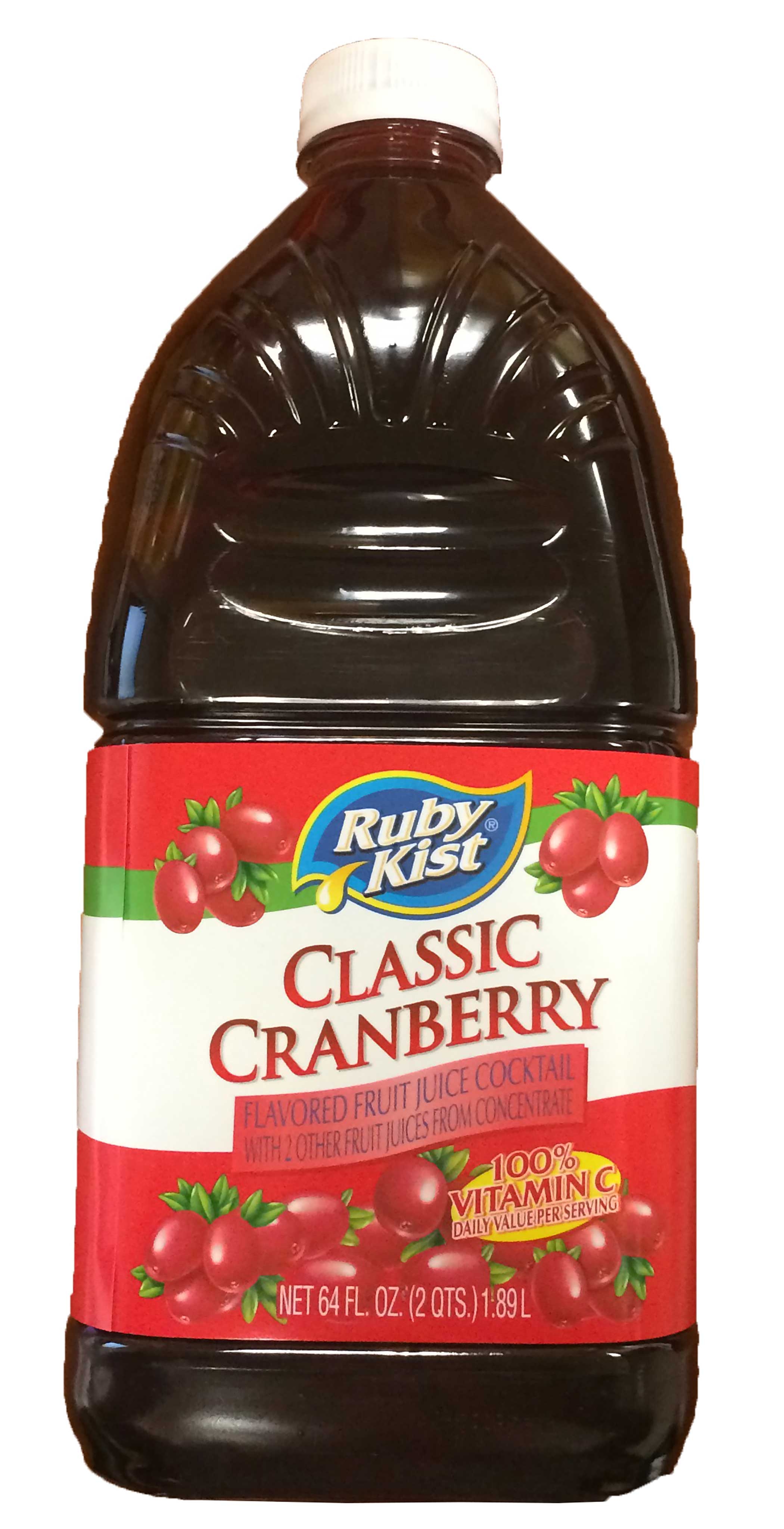 Ruby Kist Cranberry Cocktail Juice 27 Percent Plastic Bottle, 64 Ounce -- 8 per case
