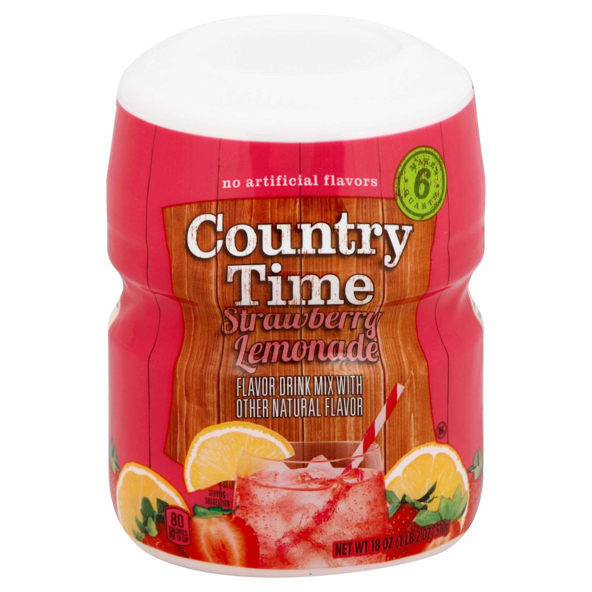 Country Time Strawberry Lemonade Drink Mix, 18 Ounce -- 12 per case
