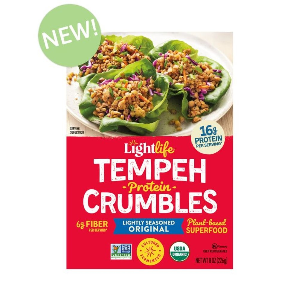 Lightlife Original Tempeh Protein Crumbles, 8 Ounce -- 8 per case