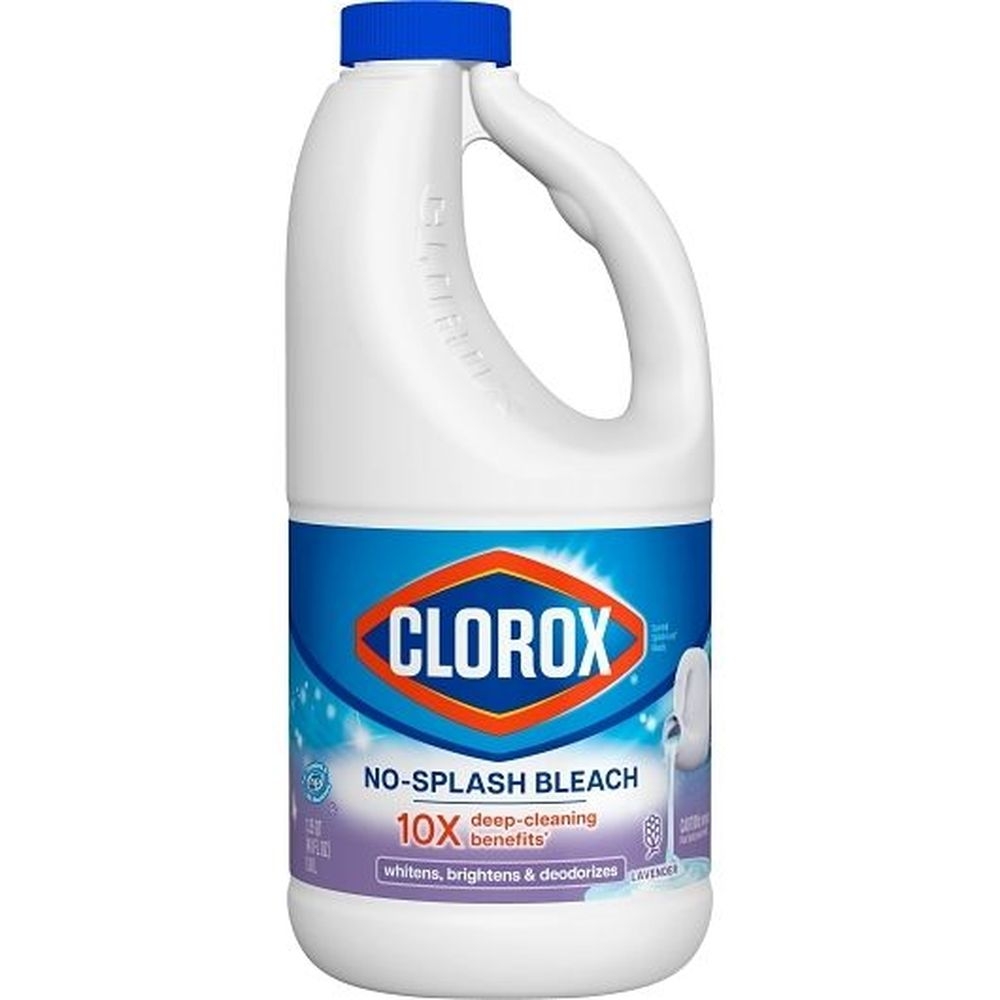 Clorox Lavender Splashless Liquid Bleach, 40 Fluid Ounce - 6 per case