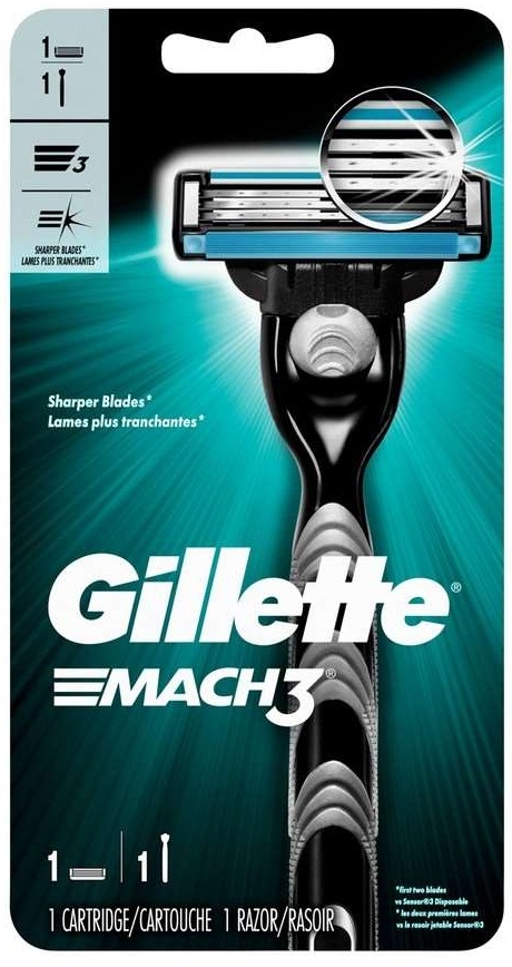 Gillette Mach3 Mens Manual Razor -- 36 per case
