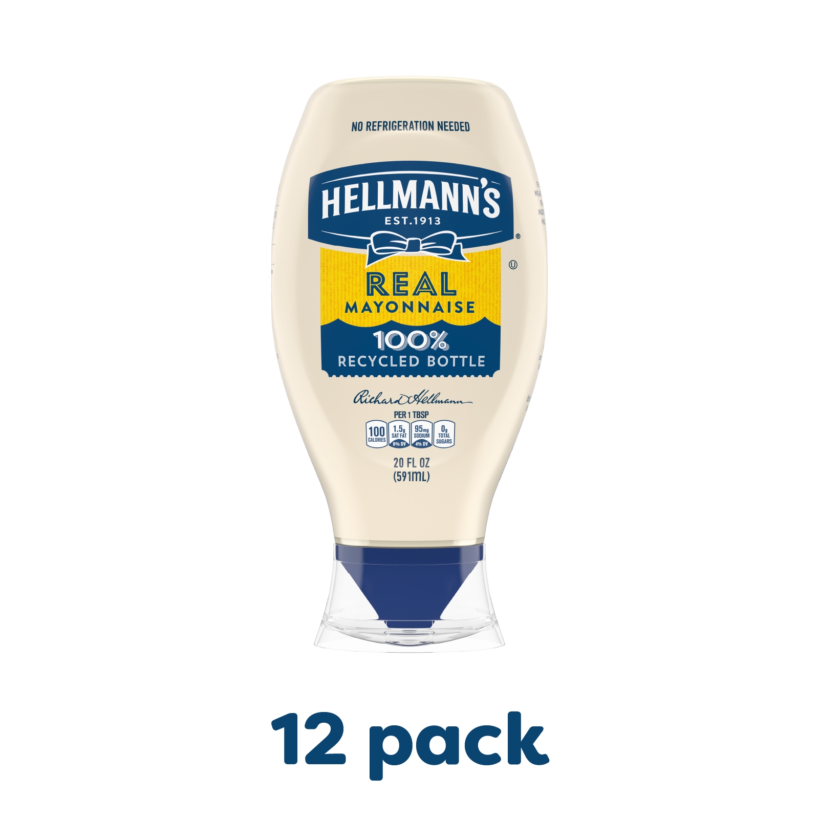 Hellmann's Real Mayonnaise Squeeze Bottle 20 oz --  12 per case