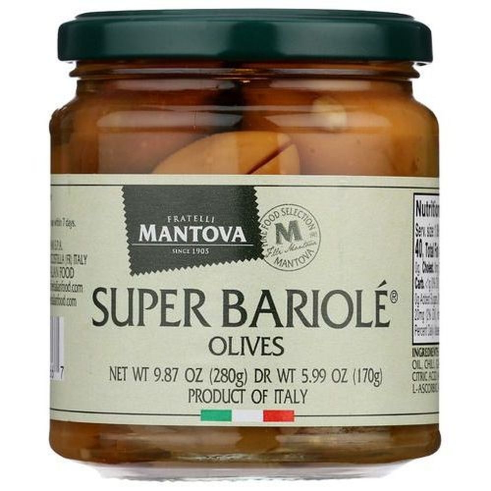 Mantova Super Bariole Olives, 9.87 Ounce -- 6 per case