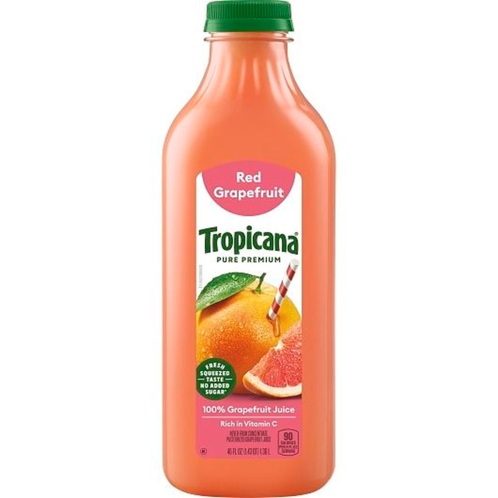 Tropicana Pure Premium 100 Percent Red Grapefruit Juice, 46 Fluid Ounce - 6 per case