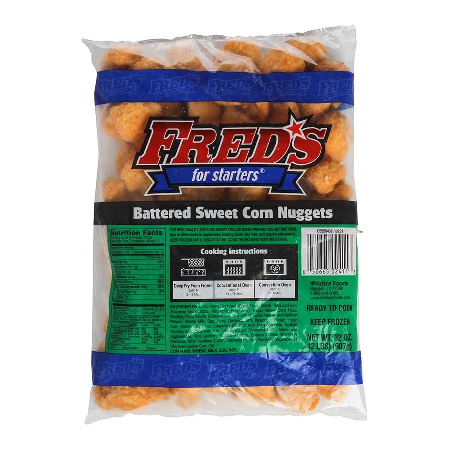 Freds Battered Corn Nuggets, 2 Pound -- 6 per case