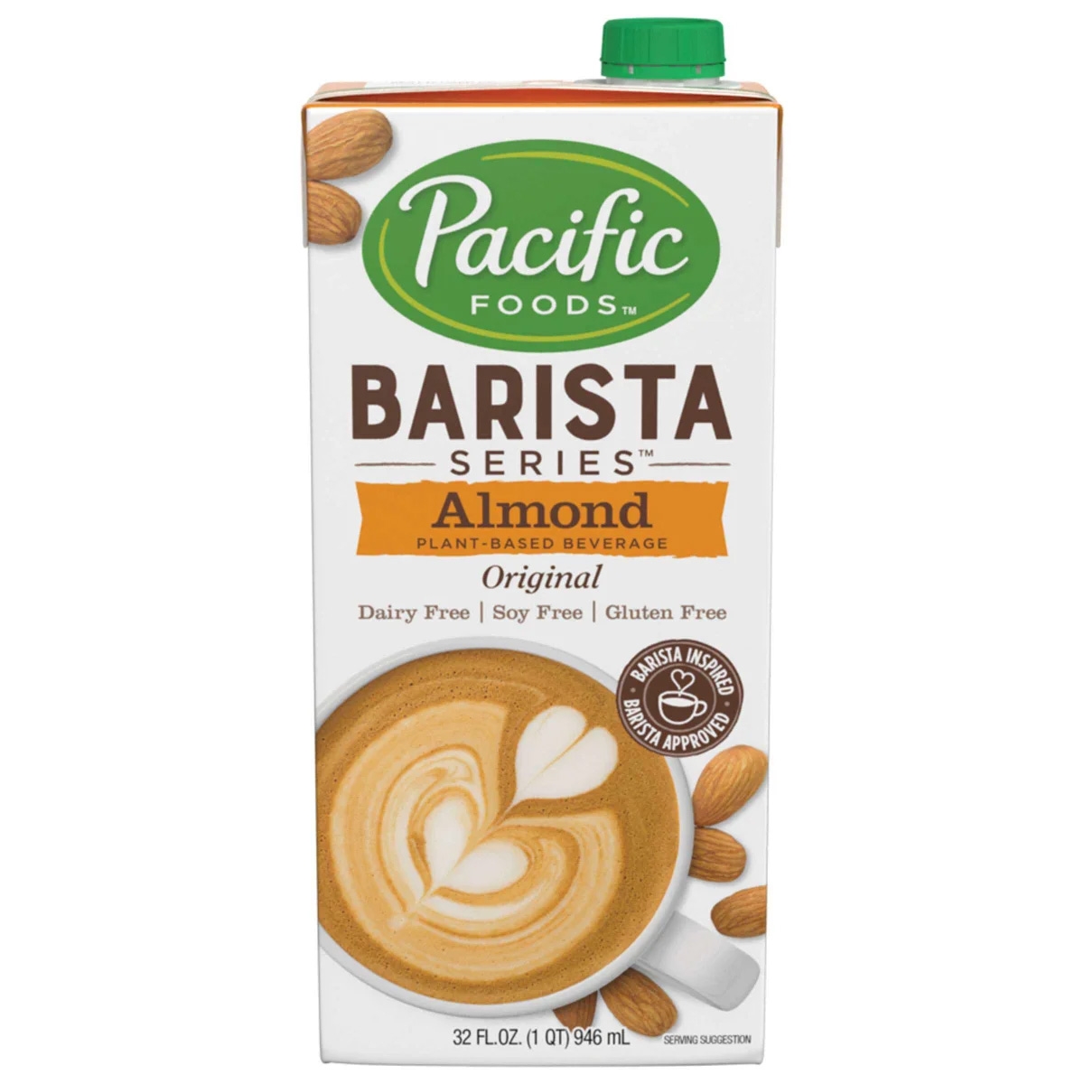 Pacific Foods Barista Series Almond - Original, 32 Ounce -- 12 per case.