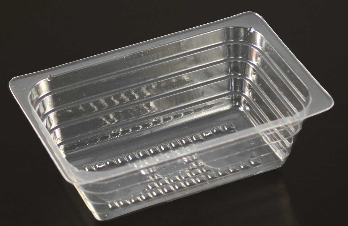 Par Pak Clear Plastic Square Single Portion Tray, 8 Ounce -- 1000 per case.