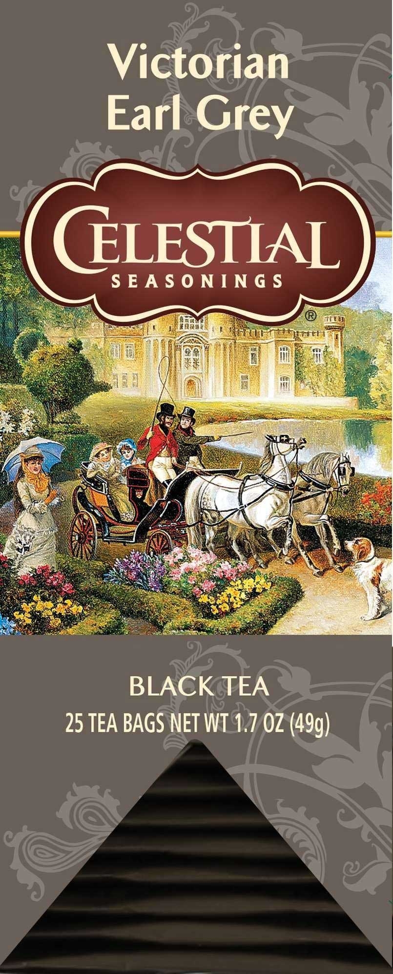 Celestial Seasonings Victorian Earl Grey Black Tea -25 tea bags per pack -- 6 packs per case