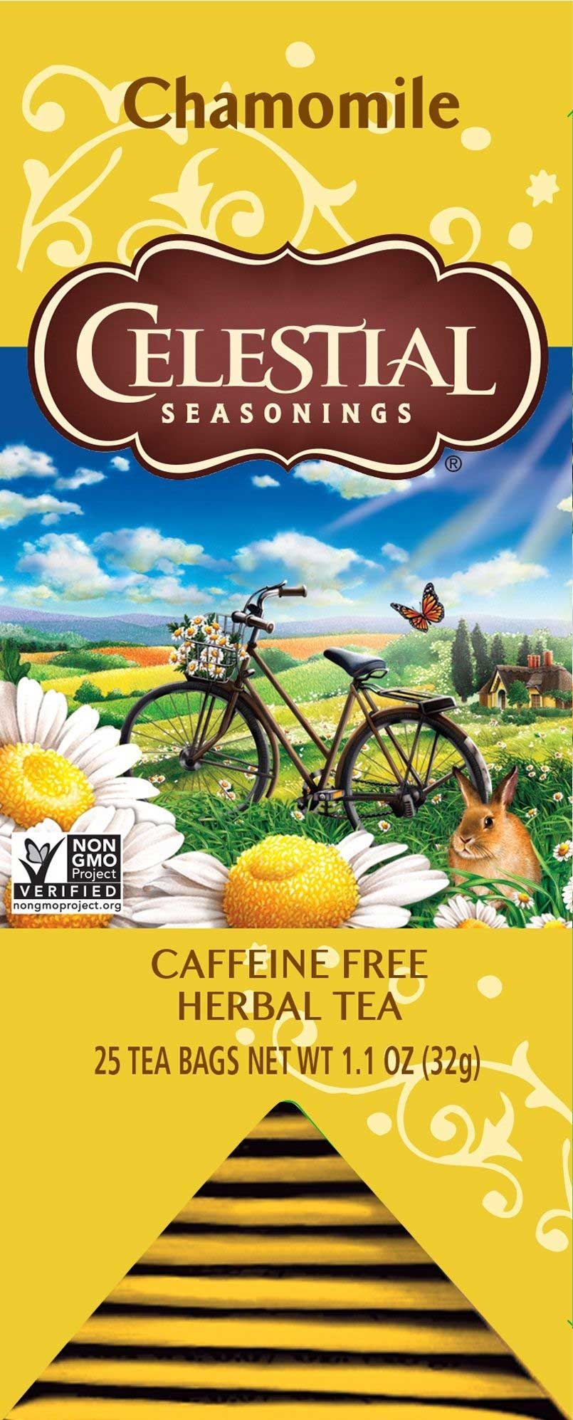 Celestial Seasonings Chamomile Caffeine Free Herbal Tea - 25 tea bags per pack -- 6 packs per case