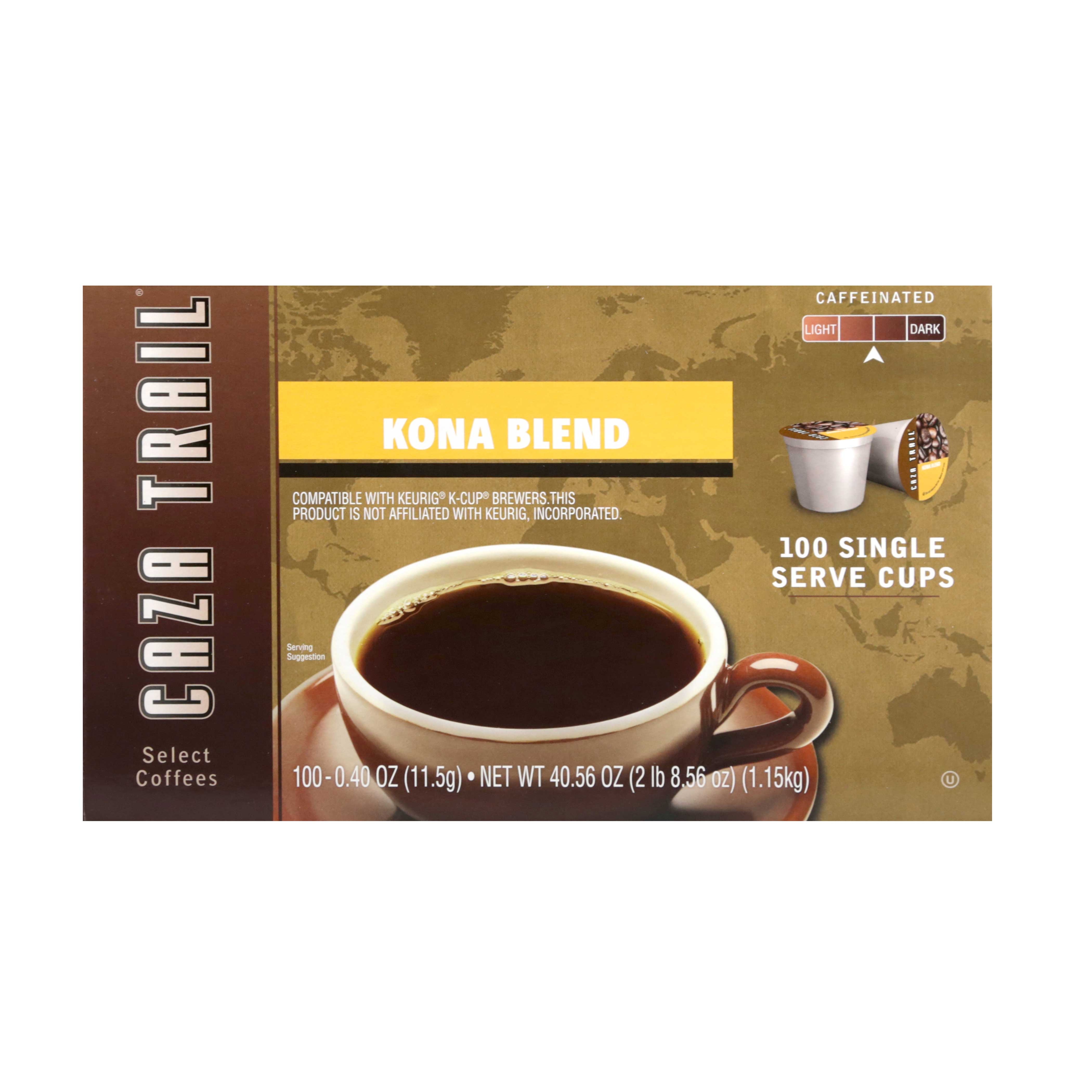 Caza Trail Single Cup Kona Blend Coffee, 40.21 Ounce.
