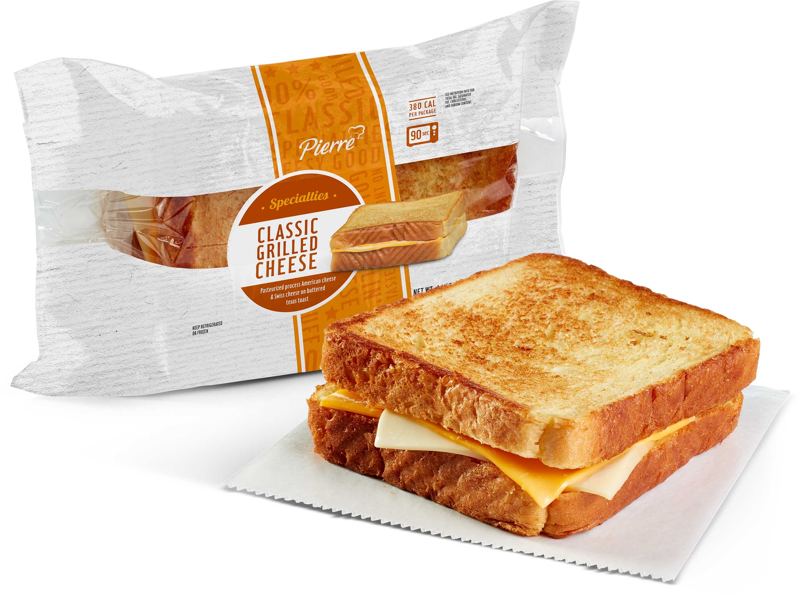 Pierre Classic Grilled Cheese, 4.1 Ounce -- 12 per case.