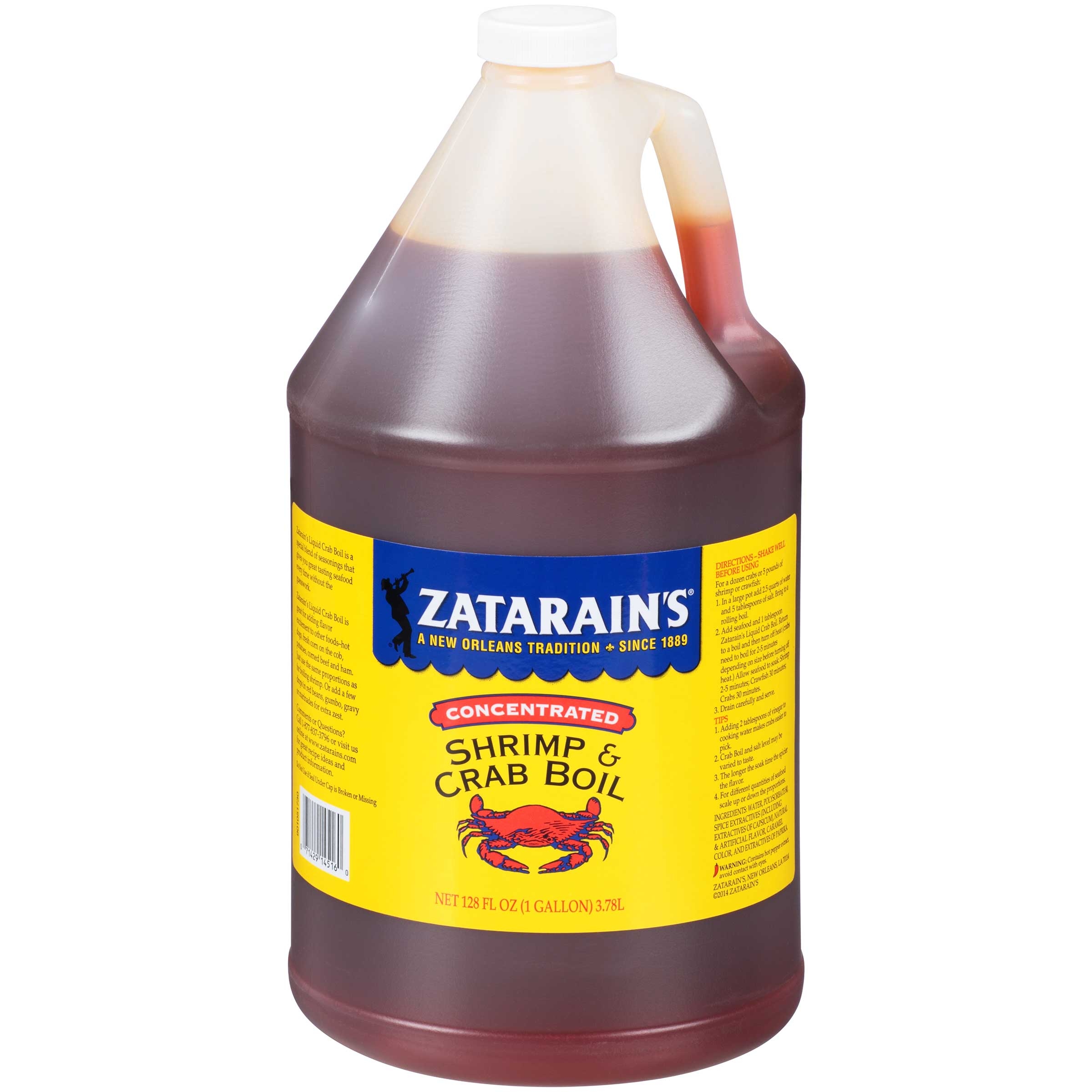 Zatarain`s Concentrated Liquid Shrimp & Crab Boil, 1 Gallon -- 4 per case