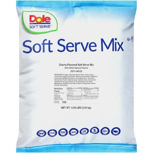 Dole Cherry Soft Serve Mix, 4.5 Pound