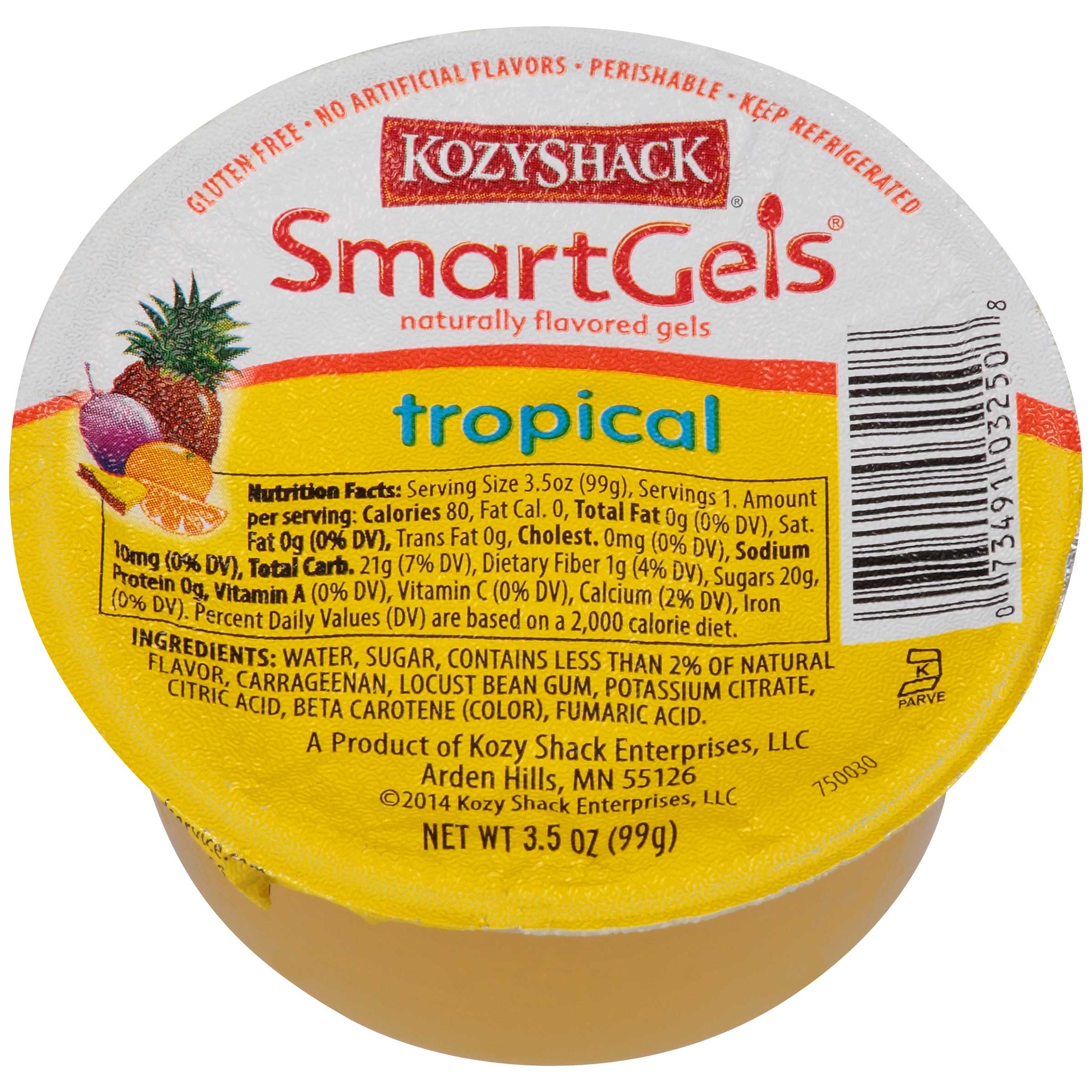 Kozy Shack Tropical Smartgels, 3.5 Ounce -- 48 per case.