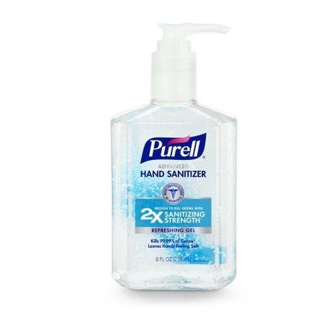 Purell Advanced Hand Sanitizer Refreshing Gel - Pump Bottle, 8 Ounce -- 12 per case